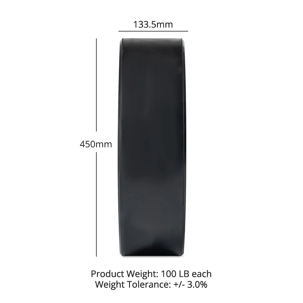 Scratch and Dent, 100 LB Single Economy Bumper Plate - Image 3