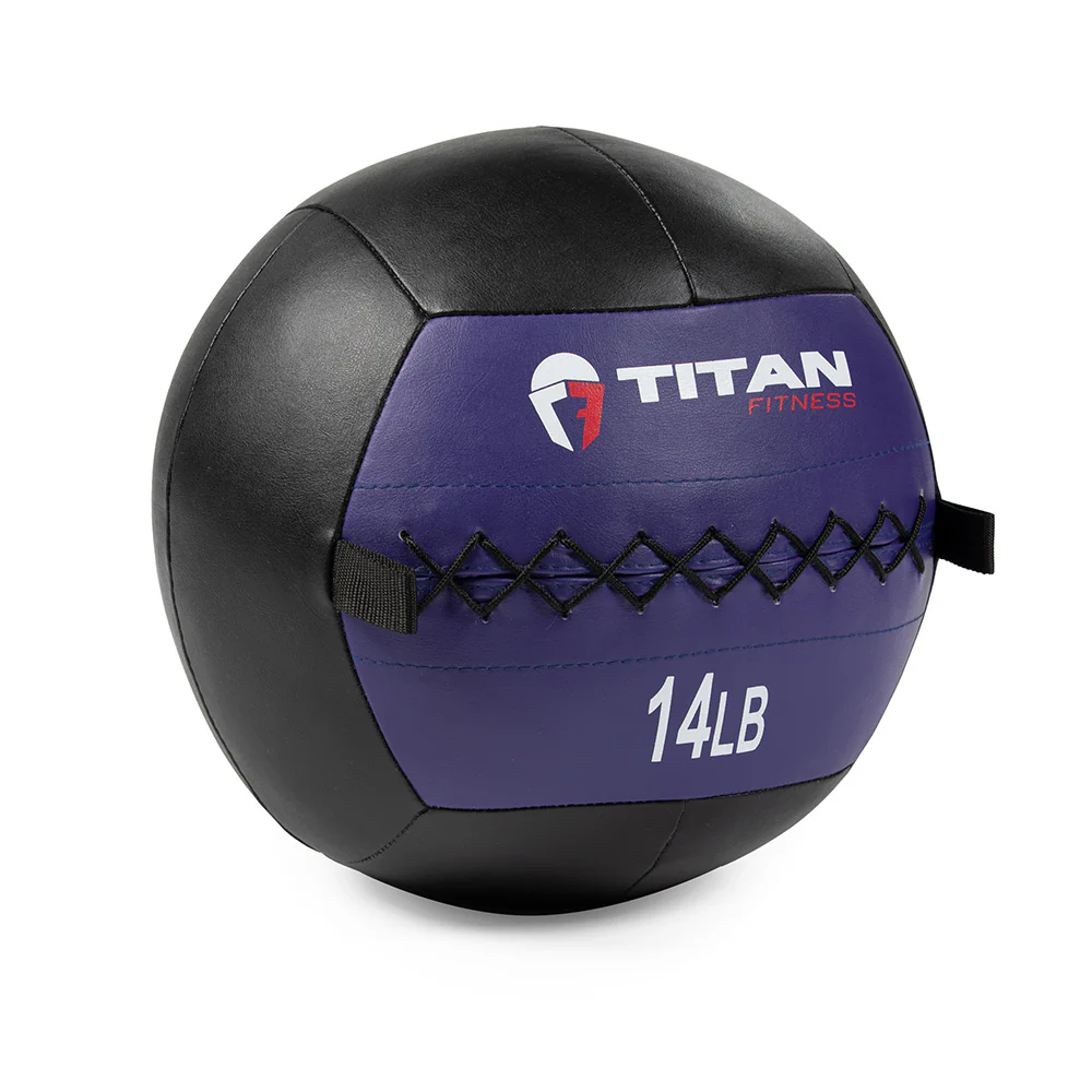 Scratch and Dent, 14 LB Soft Leather Medicine Wall Ball
