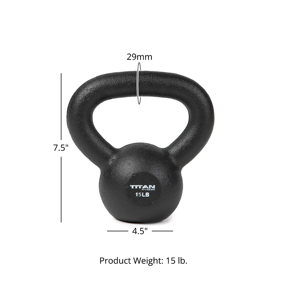 Scratch and Dent, 15 LB Cast Iron Kettlebell - Image 5