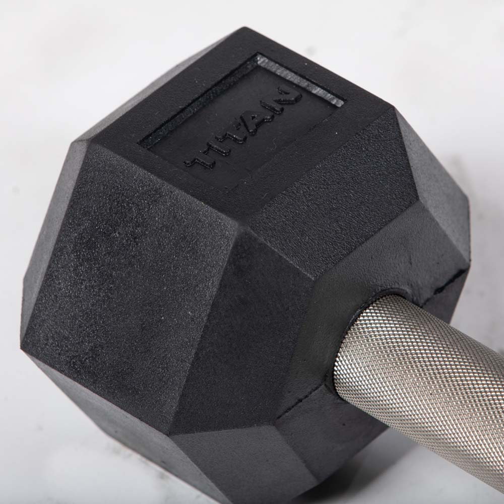 Scratch and Dent - 20 LB Straight Stainless Steel Hex Dumbbells - FINAL SALE - Image 4