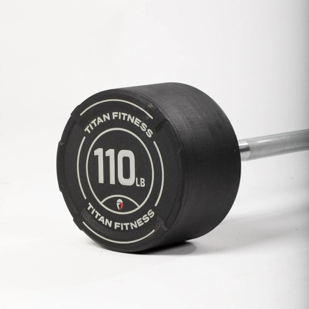 Scratch and Dent, 110 LB Straight Fixed Urethane Barbell - Image 7