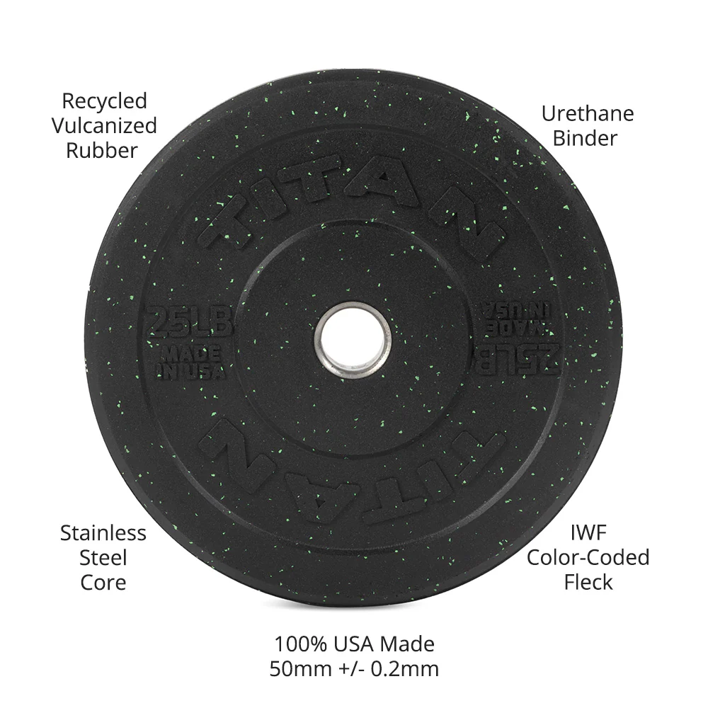Scratch and Dent, 25 LB Pair Crumb Rubber Bumper Plates - Image 9