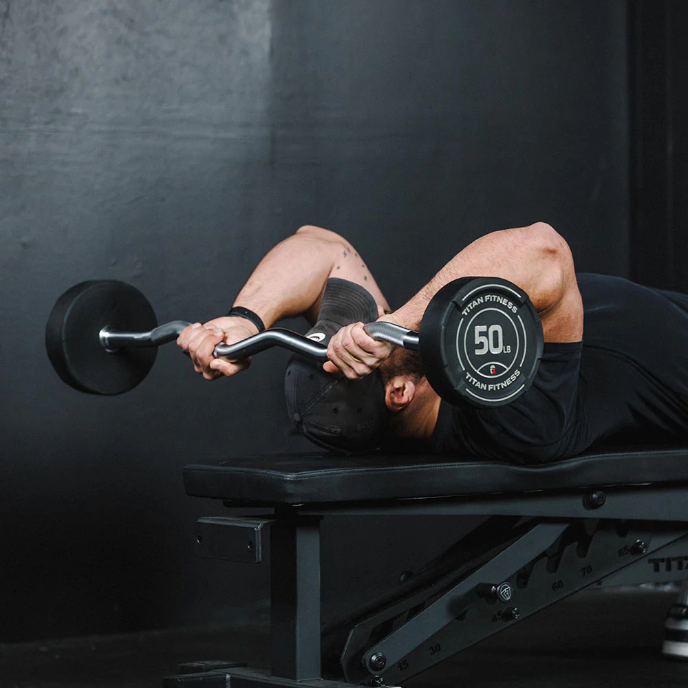 30 LB EZ Curl Fixed Urethane Barbell - Image 8