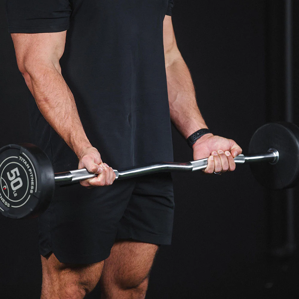 60 LB EZ Curl Fixed Urethane Barbell - Image 4