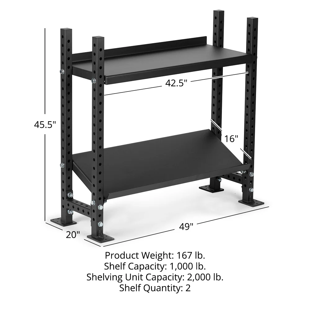 Scratch and Dent, Elite Series 2-Tier Mass Storage System with 42" Adjustable Shelves - Image 10