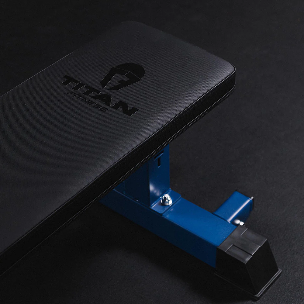 Scratch and Dent, Elite Series Single Post Flat Bench | Navy - Image 7