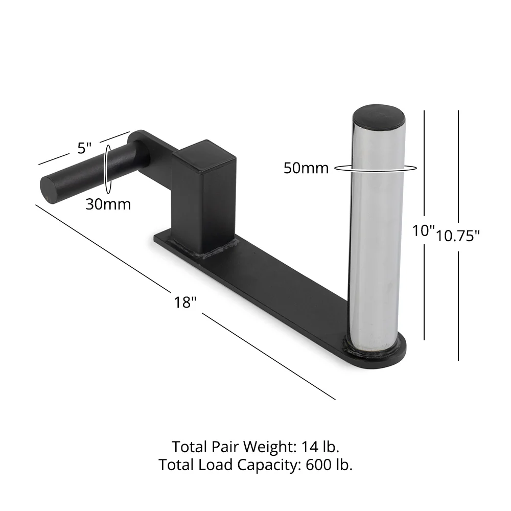 Scratch and Dent, Mini Farmer's Walk Handles with Olympic Weight Posts - Image 10