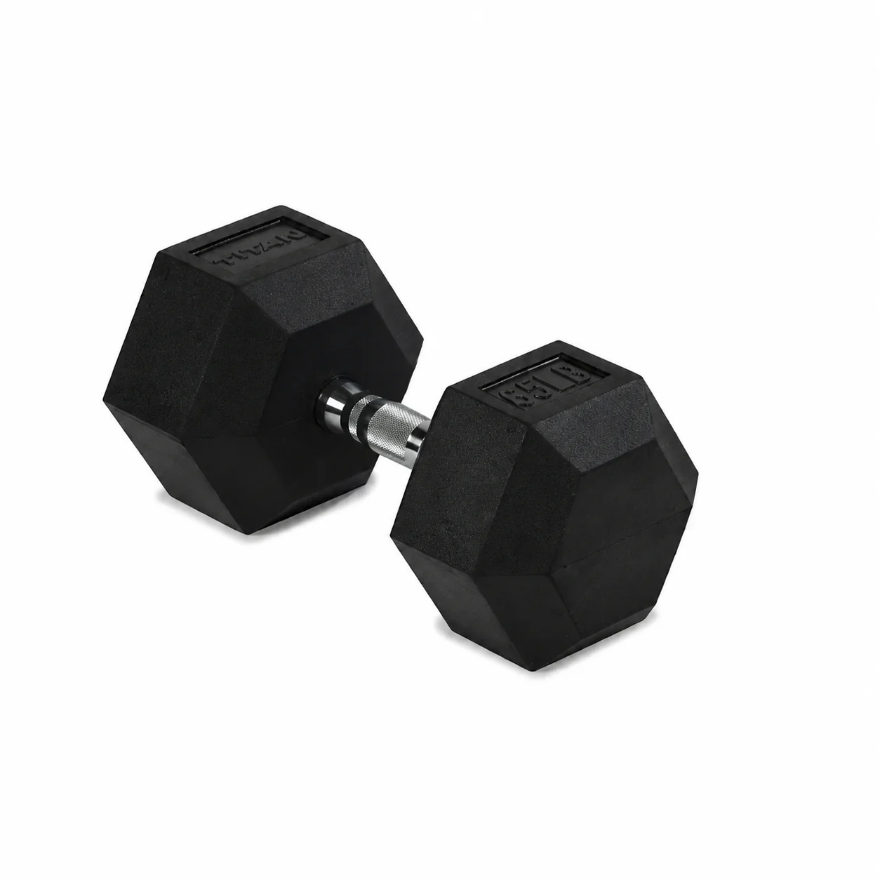 Scratch and Dent, 65 LB Rubber Hex Dumbbell